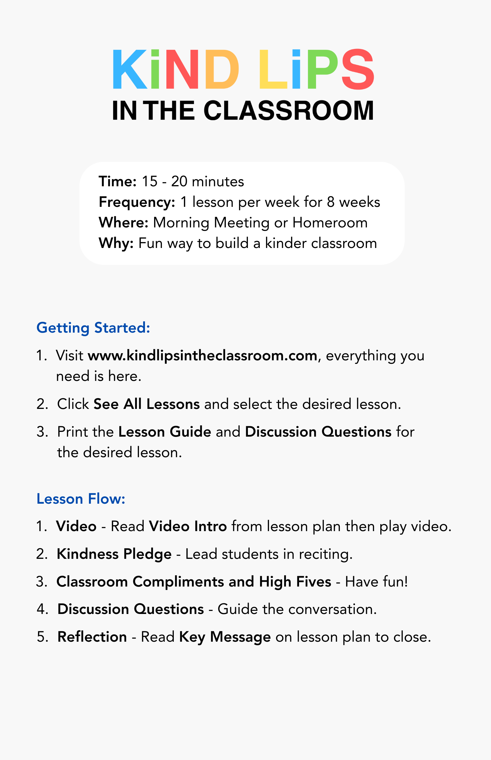 Kind Lips in the Classroom