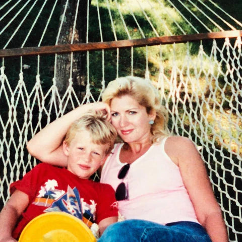 Joshua Neumann with his mom