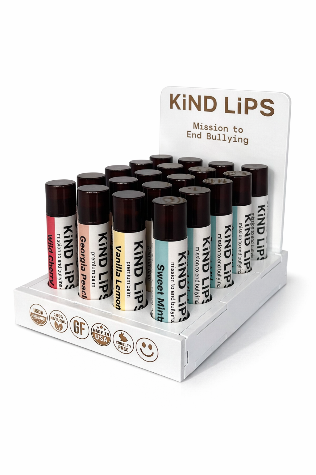 Kind Lips wholesale lip balm display
